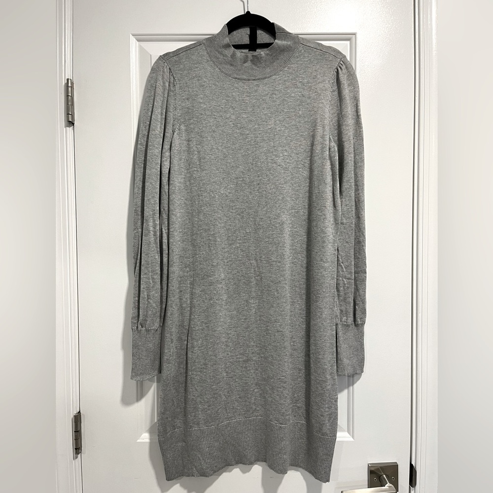 Grey jersey knit dress